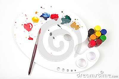 Paint palette Stock Photo