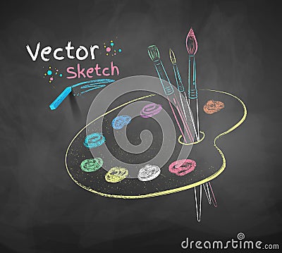 Paint palette Vector Illustration