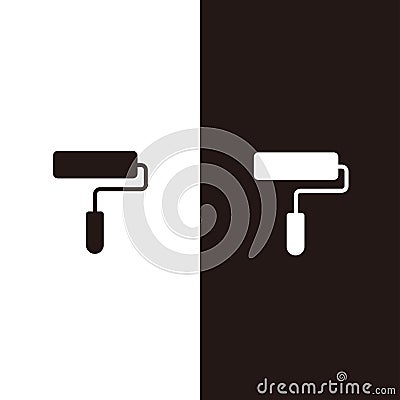 Paint roller brush vector icon Vector Illustration