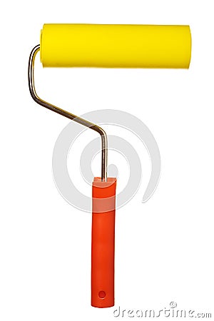 Paint roller - isolated on white Stock Photo