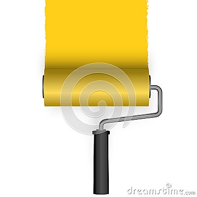 paint roller with marking Vector Illustration