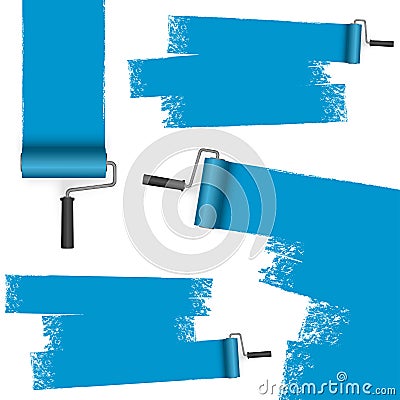 paint roller with markings Vector Illustration