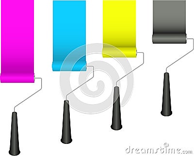 Paint rollers Vector Illustration