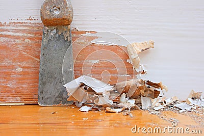 Paint scraper Stock Photo