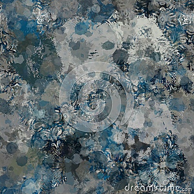Paint splat funky splatter mess seamless pattern Stock Photo