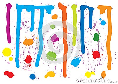 Paint Splatters Vector Illustration