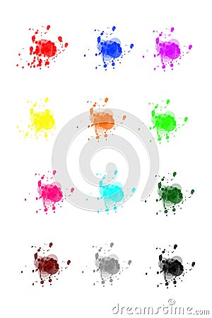 Paint splatters Vector Illustration