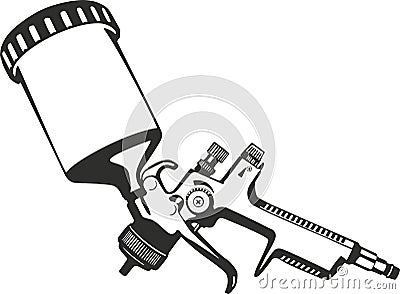 Paint spray gun Vector Illustration