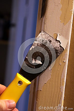 Paint Stripping Stock Photo