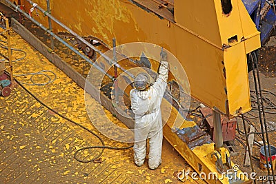 Paint stripping Editorial Stock Photo