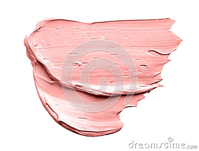 Paint stroke drawn with brush Stock Photo