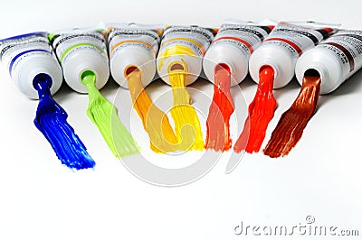 Paint Tubes Stock Photo