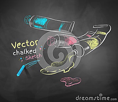 Paint tubes Vector Illustration