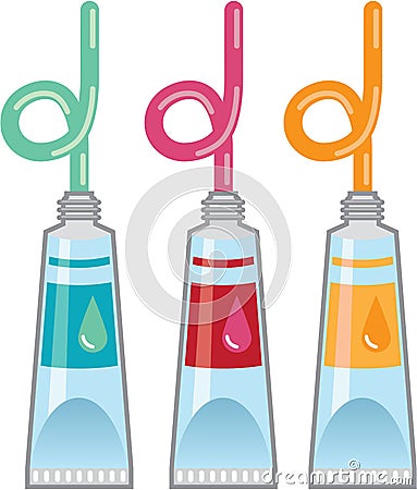 Paint tubes vector Vector Illustration