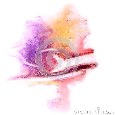 Paint violet, red, yellow splash ink stain watercolour blob spot Stock Photo