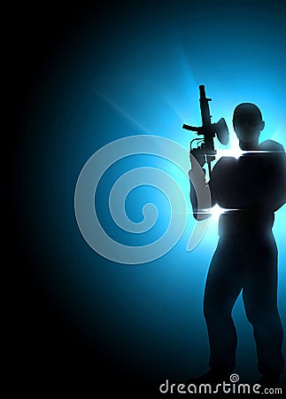 Paintball or airsoft background Stock Photo