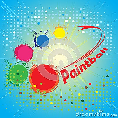 Paintball circle.Abstract square banner Vector Illustration