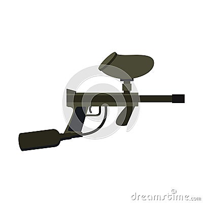 Paintball gun isolated. Sports weapons. Play rifle Vector Illustration