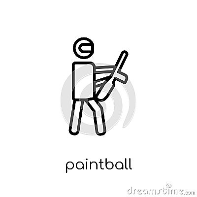 Paintball icon. Trendy modern flat linear vector Paintball icon Vector Illustration