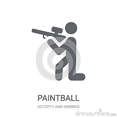 Paintball icon. Trendy Paintball logo concept on white background from Activity and Hobbies collection Vector Illustration