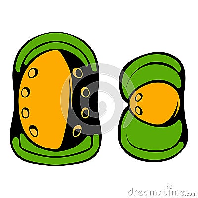 Paintball knee protection icon cartoon Vector Illustration