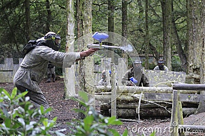 Paintball and lasers Editorial Stock Photo