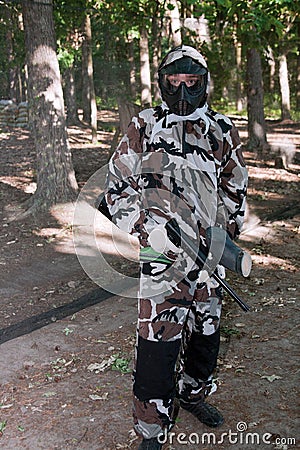 Paintball player Stock Photo
