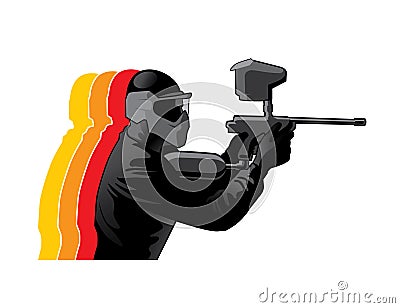 Paintball player Stock Photo