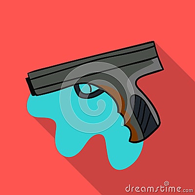 Paintball player icon in outline style isolated on white background. Paintball symbol stock vector illustration. Vector Illustration