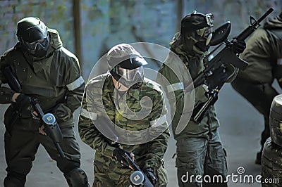 Paintball players Editorial Stock Photo