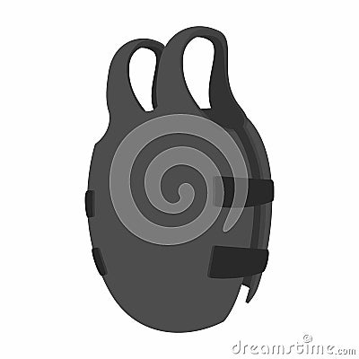 Paintball protective vest cartoon icon Stock Photo