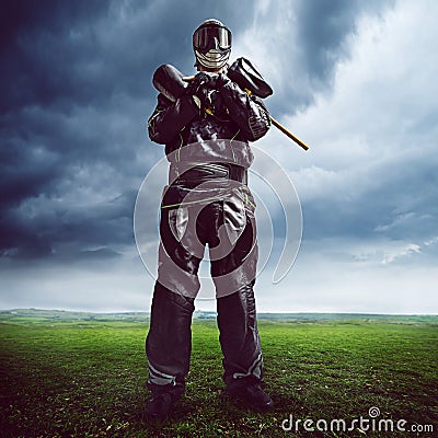 Paintballer Stock Photo