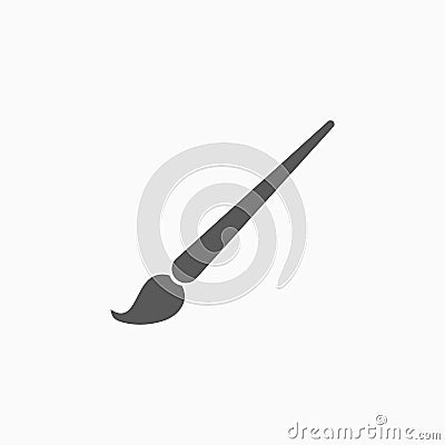 Paintbrush icon, art, brush, paint Vector Illustration