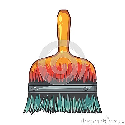 paintbrush repair color design icon Vector Illustration