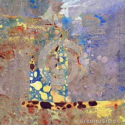 Painted Accent Rust Abstract Stock Photo