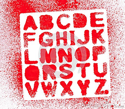 Painted Alphabet Stock Photo