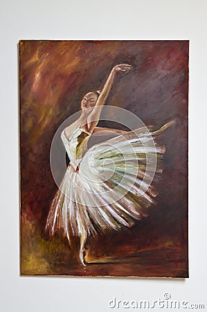 Painted artwork - ballet dancer woman Stock Photo