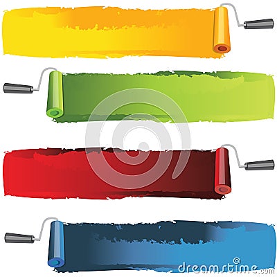 Painted banners Stock Photo