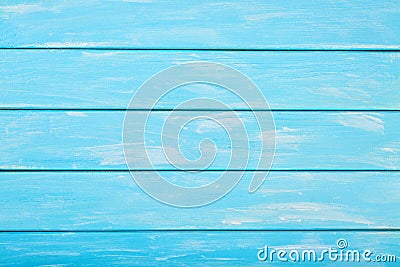 Painted blue colored wood background, Pastel wood background for design Stock Photo