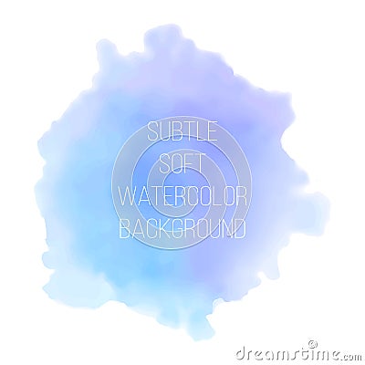 Painted blue and violet watercolor background. Vector Illustration