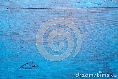 Painted blue wooden background. Stock Photo