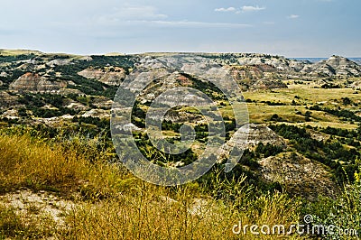 Painted Canyon in Badlands, North Dakota Stock Photo