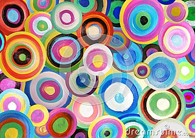 Painted circles Stock Photo