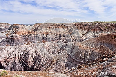 Painted Desert located in Petrified Forest National Park Stock Photo