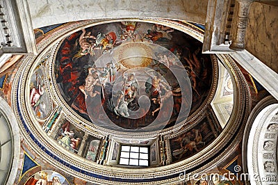 Painted Dome Vatican museums Editorial Stock Photo