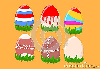 Painted easter eggs Stock Photo