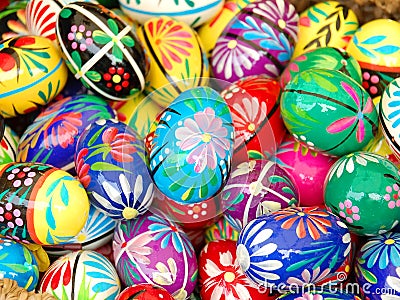 Painted Easter eggs Stock Photo