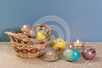 Painted easter eggs Stock Photo