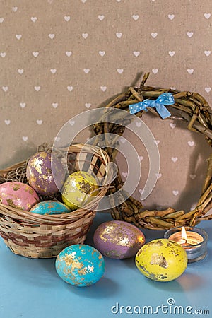 Painted easter eggs Stock Photo