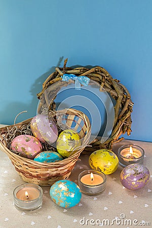 Painted easter eggs Stock Photo